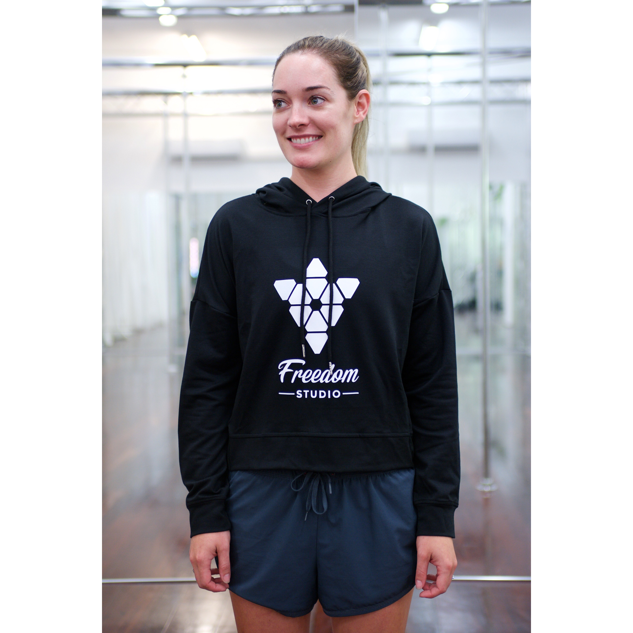 Freedom Criss Cross Cropped Hoodie Freedom Studio Store
